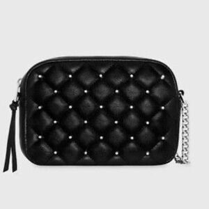 Rebecca Minkoff Diamond Quilt Studded Top Zip Crossbody